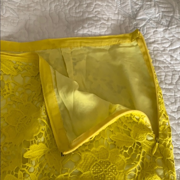 Madewell Yellow Lace Mini Skirt - Picture 6 of 9